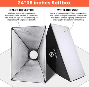 Softbox Iluminador Led 50x70cm Soleste Com Fonte E Bolsa