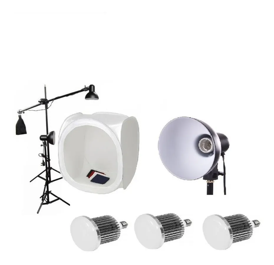 Mini Estúdio Still Iluminação c/ Tenda, Cabana e Lâmpada de LED